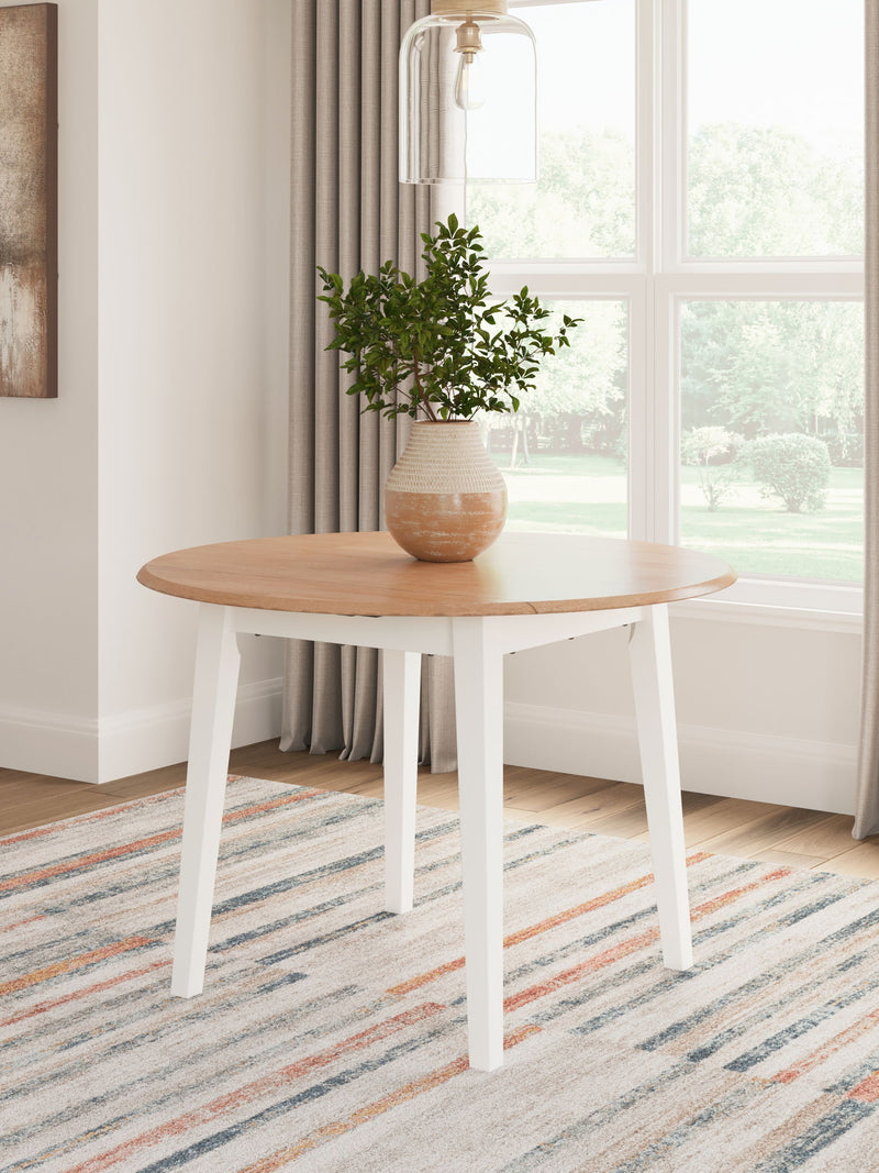 Gesthaven - Round Dining Room Drop Leaf Table - R&R Furniture Gallery (Fountain Valley, CA)