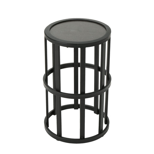 Outdoor Powder Coated Side Table - Gray - R&R Furniture Gallery (Fountain Valley, CA)