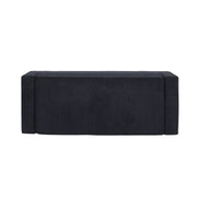 Noble House textured fabric ottoman bench with hinged lid, showcasing soft upholstery and sturdy wooden legs.