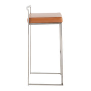 Lumi Source Fuji contemporary stackable barstool set with sleek design and modern style, shown in a neutral finish and arranged for seating.