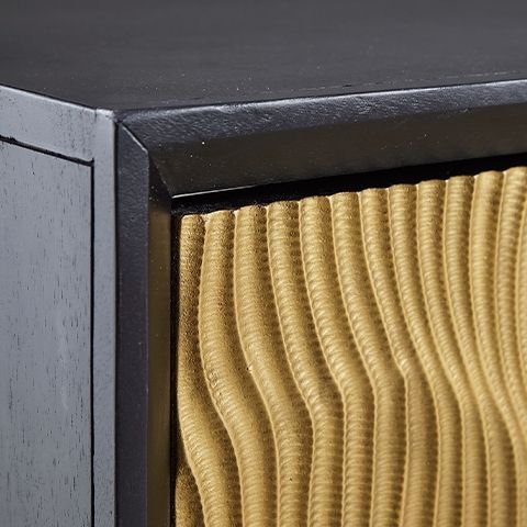 Tayner - Accent Cabinet - Black / Gold Finish - R&R Furniture Gallery (Fountain Valley, CA)
