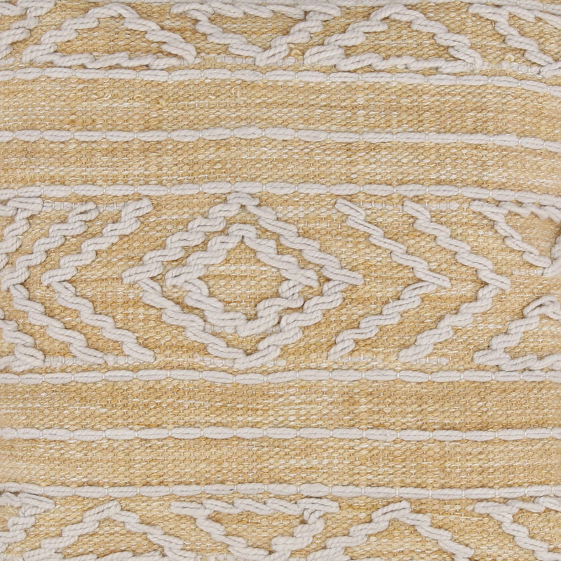 Cecil - Outdoor Pillow - Yellow And White