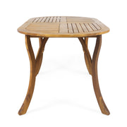 Outdoor Table With Smooth Lines, Slat Top - R&R Furniture Gallery (Fountain Valley, CA)