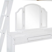 Loft Bed With Drawers, Cabinet, Shelves With Desk - R&R Furniture Gallery (Fountain Valley, CA)