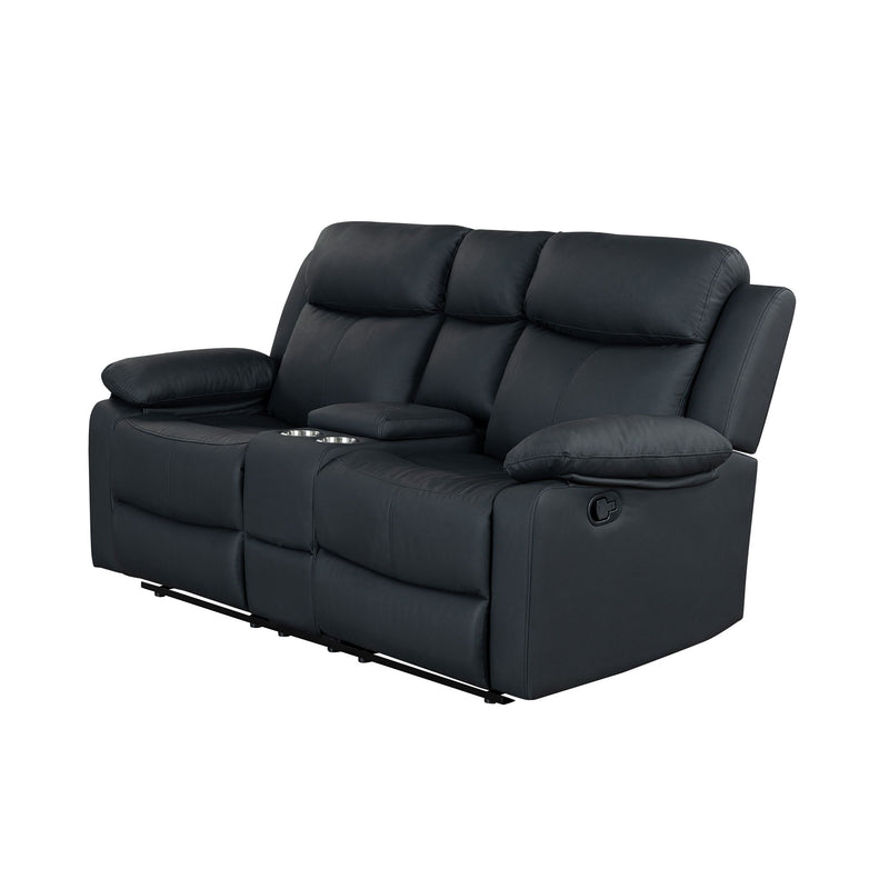 Blanche - Console Reclining Loveseat With LED Lights And Speakers - R&R Furniture Gallery (Fountain Valley, CA)