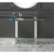 Nysa - 46" Console Table - Mirrored & Faux Crystals - R&R Furniture Gallery (Fountain Valley, CA)