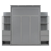 Murphy Wall Bed With LED Lights, Shelves And Drawers - R&R Furniture Gallery (Fountain Valley, CA)
