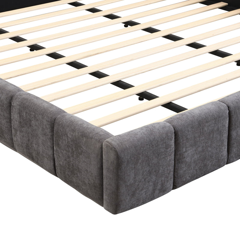 Elegant Upholstered Bed With Checkerboard Design - R&R Furniture Gallery (Fountain Valley, CA)