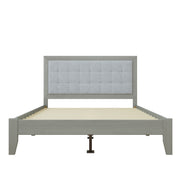 Mid Century Modern Platform Bed With Upholstered Headboard - R&R Furniture Gallery (Fountain Valley, CA)