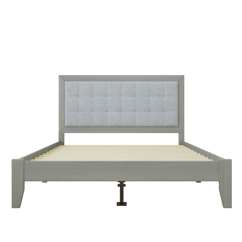 Mid Century Modern Platform Bed With Upholstered Headboard - R&R Furniture Gallery (Fountain Valley, CA)