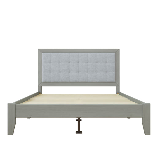 Mid Century Modern Platform Bed With Upholstered Headboard - R&R Furniture Gallery (Fountain Valley, CA)