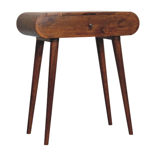Mini Round Fold Vanity - Chestnut - R&R Furniture Gallery (Fountain Valley, CA)