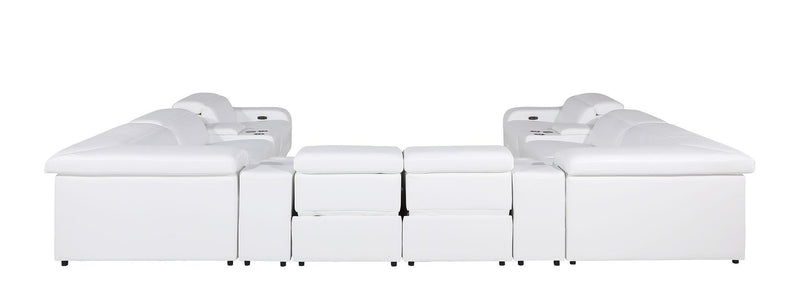 1116 - 12-Piece U-Shaped Sectional Sofa In With 4 Power Recliners & Power Headrests