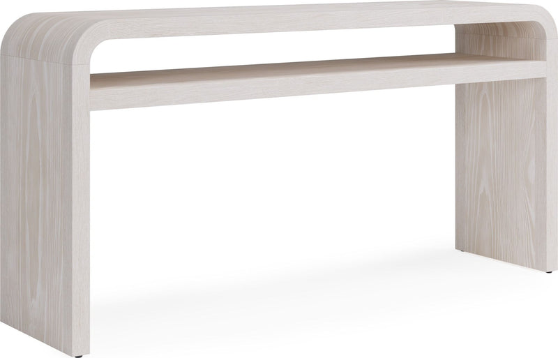 Drake Ash Wood Console Table in Sugar