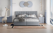Upholstered Platform Bed With A Hydraulic Storage System - R&R Furniture Gallery (Fountain Valley, CA)