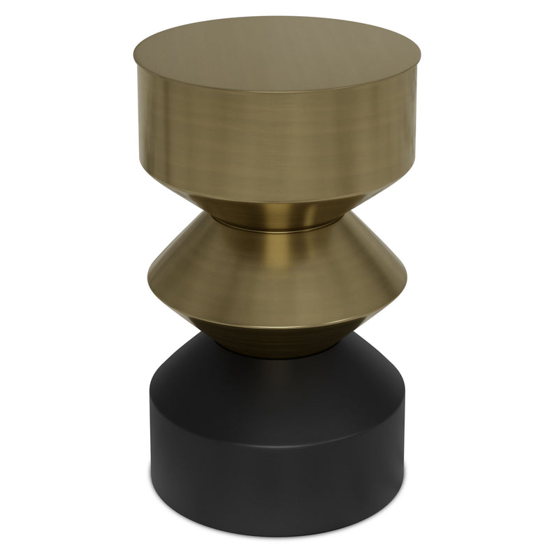 Miller - Side Table - Black / Brass - R&R Furniture Gallery (Fountain Valley, CA)