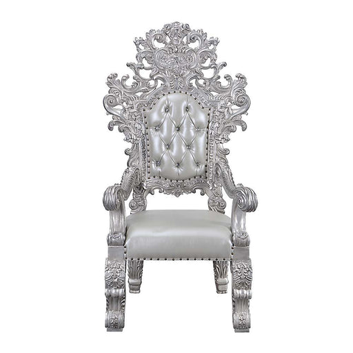 Valkyrie - Arm Chair (Set of 2) - Synthetic Leather & Antique Platinum - R&R Furniture Gallery (Fountain Valley, CA)