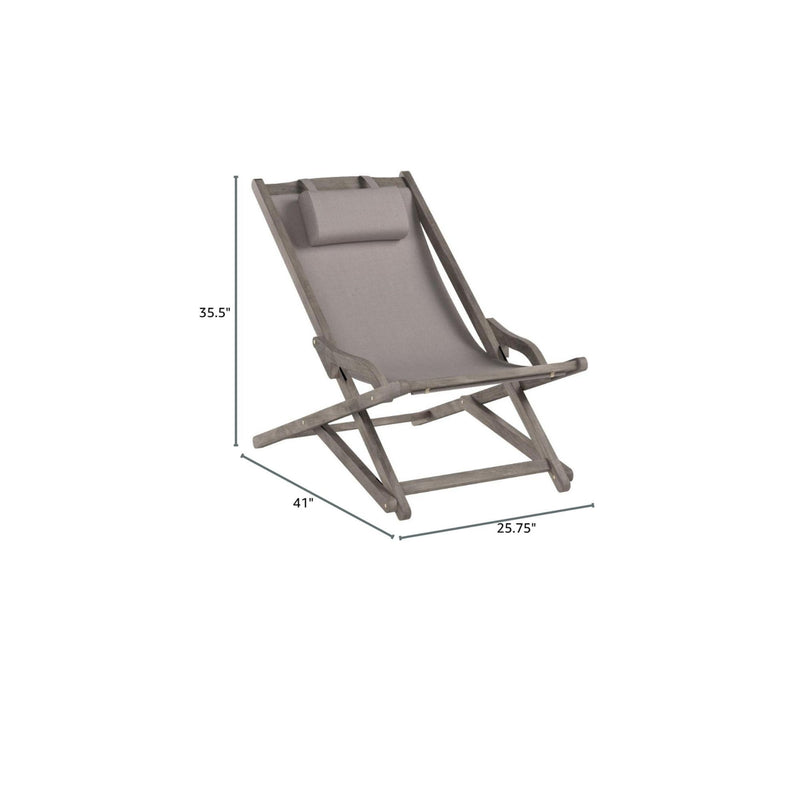 Arcadia - Outdoor Sling Chair With Pillow - R&R Furniture Gallery (Fountain Valley, CA)