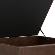 Owen - Multifunctional Square Coffee Table Storage Ottoman - R&R Furniture Gallery (Fountain Valley, CA)