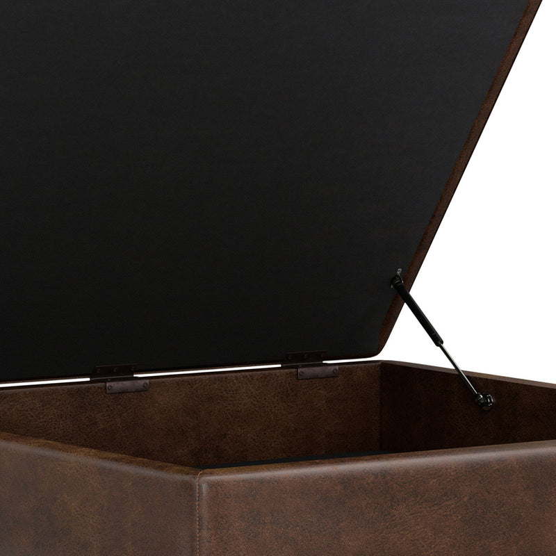 Owen - Multifunctional Square Coffee Table Storage Ottoman - R&R Furniture Gallery (Fountain Valley, CA)