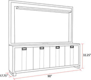 Ascent - 90" Console - Dark Chocolate - R&R Furniture Gallery (Fountain Valley, CA)