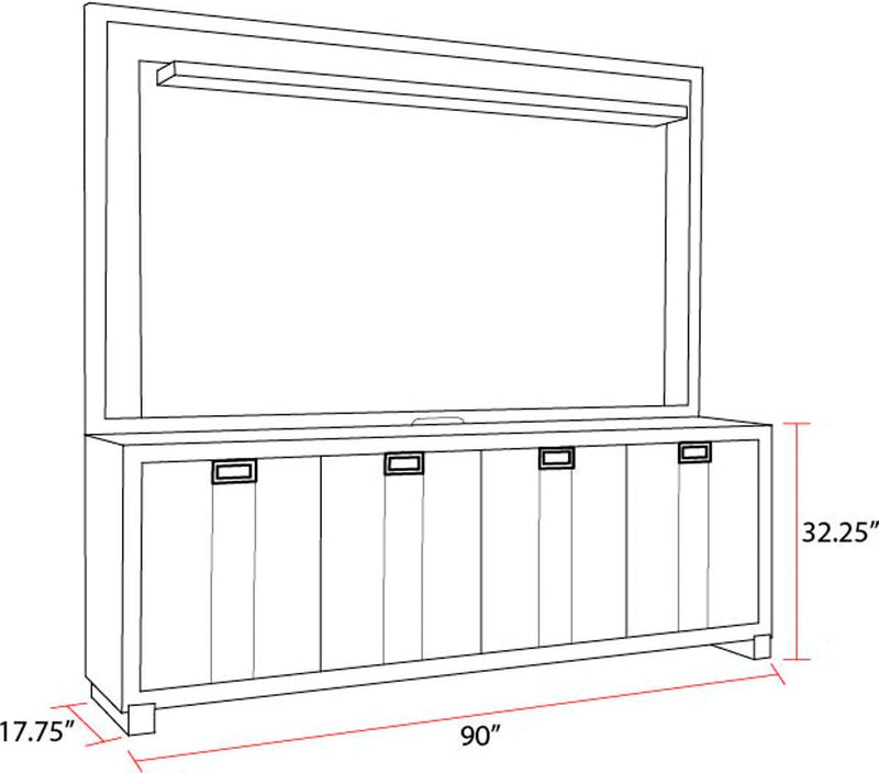 Ascent - 90" Console - Dark Chocolate - R&R Furniture Gallery (Fountain Valley, CA)