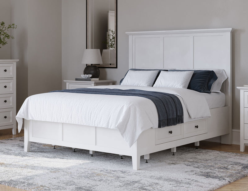 Grace Four Drawer Full-size Platform Storage Bed in Snowfall White