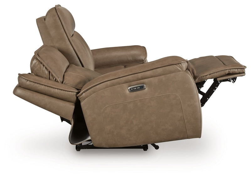 Glencroft - Power Reclining Sofa With Adjustable Headrest - Sahara - R&R Furniture Gallery (Fountain Valley, CA)