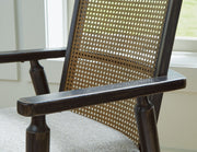Galliden - Dining Upholstered Arm Chair (Set of 2) - Black - R&R Furniture Gallery (Fountain Valley, CA)