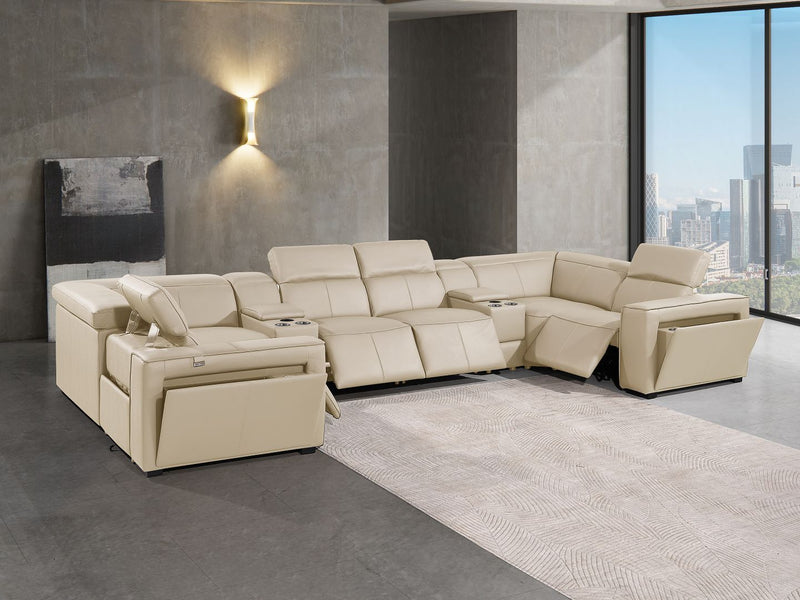 1224 - 8-Piece U-Shaped Sectional Sofa In With 4 Power Recliners & Power Headrest
