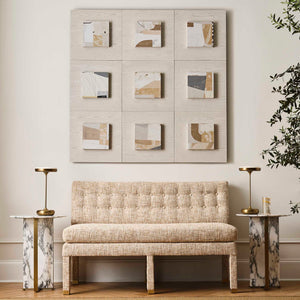 New Wisdom - Framed Canvases (Set of 9) - Beige / Light Brown
