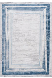 Marfi - 6' X 9' Bordered Area Rug - Blue / Ivory - R&R Furniture Gallery (Fountain Valley, CA)
