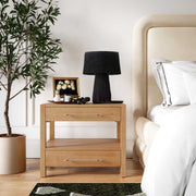 Brandyss - Birdseye Maple 2-Drawer Nightstand - Light Brown - R&R Furniture Gallery (Fountain Valley, CA)