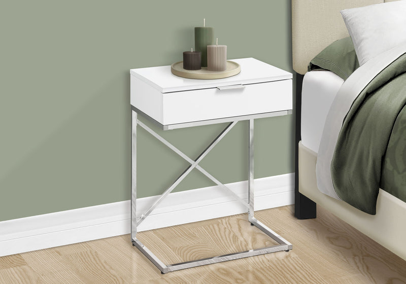 Accent Side Table, Storage Drawer, Spacious Tabletop, Contemporary & Modern - R&R Furniture Gallery (Fountain Valley, CA)