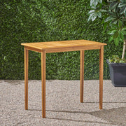 Outdoor Minimalist Acacia Wood Rectangle Bar Table - R&R Furniture Gallery (Fountain Valley, CA)