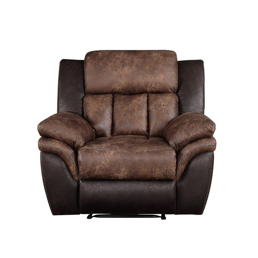 Jaylen - Motion Recliner - Toffee & Espresso Polished Microfiber - R&R Furniture Gallery (Fountain Valley, CA)