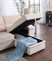 Kipling - Reversible Sleeper Sectional Sofa Chaise - R&R Furniture Gallery (Fountain Valley, CA)