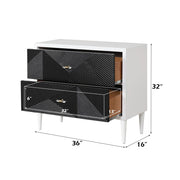 Dubni - Accent Table - White & Black - R&R Furniture Gallery (Fountain Valley, CA)