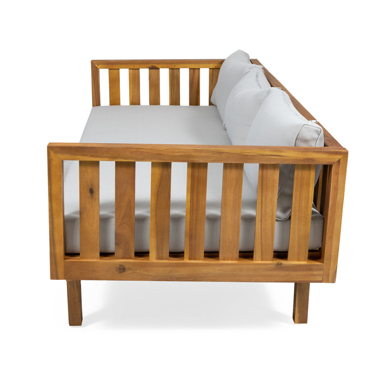 Claremont - 3 Seater Daybed Teak Acacia Wood Water Resistant Cushions - R&R Furniture Gallery (Fountain Valley, CA)