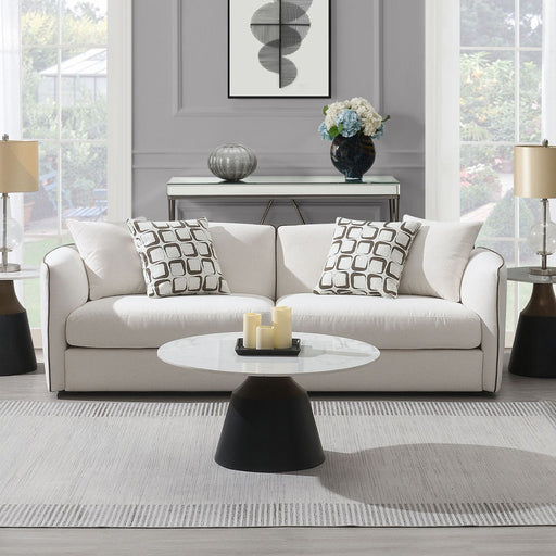 Yolanda - Sofa With 4 Pillows - Beige Chenille - R&R Furniture Gallery (Fountain Valley, CA)