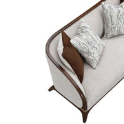 Houston - Loveseat - Pebble / Walnut - R&R Furniture Gallery (Fountain Valley, CA)