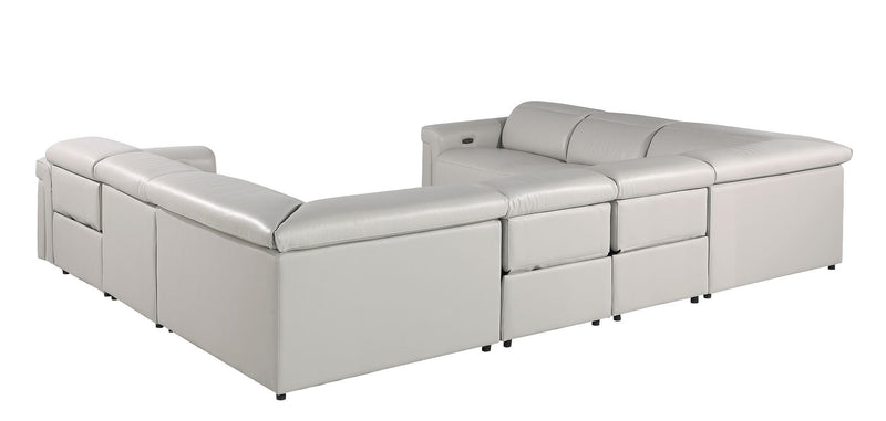 1126 - 8-Piece U-Shaped Sectional Sofa In With 4 Power Recliners & Power Headrests
