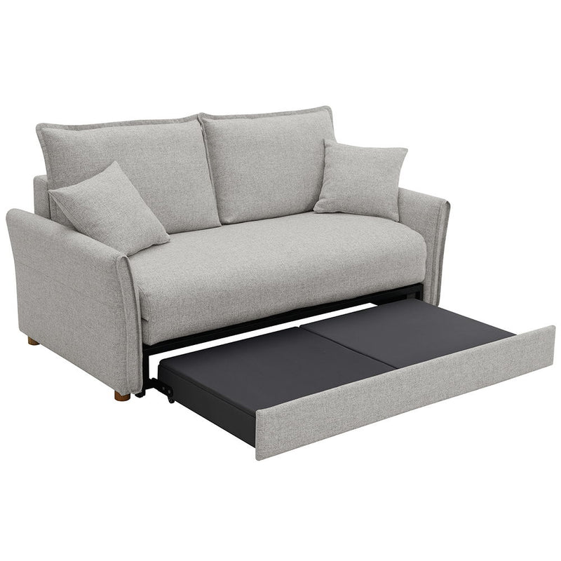 Oran - Sofa With Sleeper - Gray Chenille - R&R Furniture Gallery (Fountain Valley, CA)