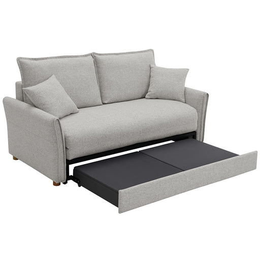 Oran - Sofa With Sleeper - Gray Chenille - R&R Furniture Gallery (Fountain Valley, CA)