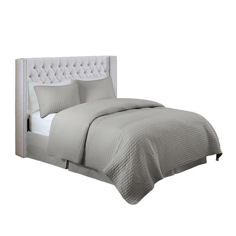 Transitional Upholstery Headboard With Tufted Buttons And Nailhead Trim - R&R Furniture Gallery (Fountain Valley, CA)
