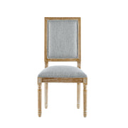 French Country Style Dining Chair With Upholstered Seating And Fluted Legs - R&R Furniture Gallery (Fountain Valley, CA)