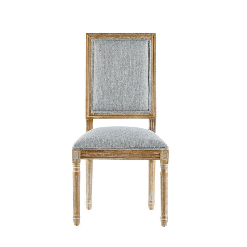 French Country Style Dining Chair With Upholstered Seating And Fluted Legs - R&R Furniture Gallery (Fountain Valley, CA)