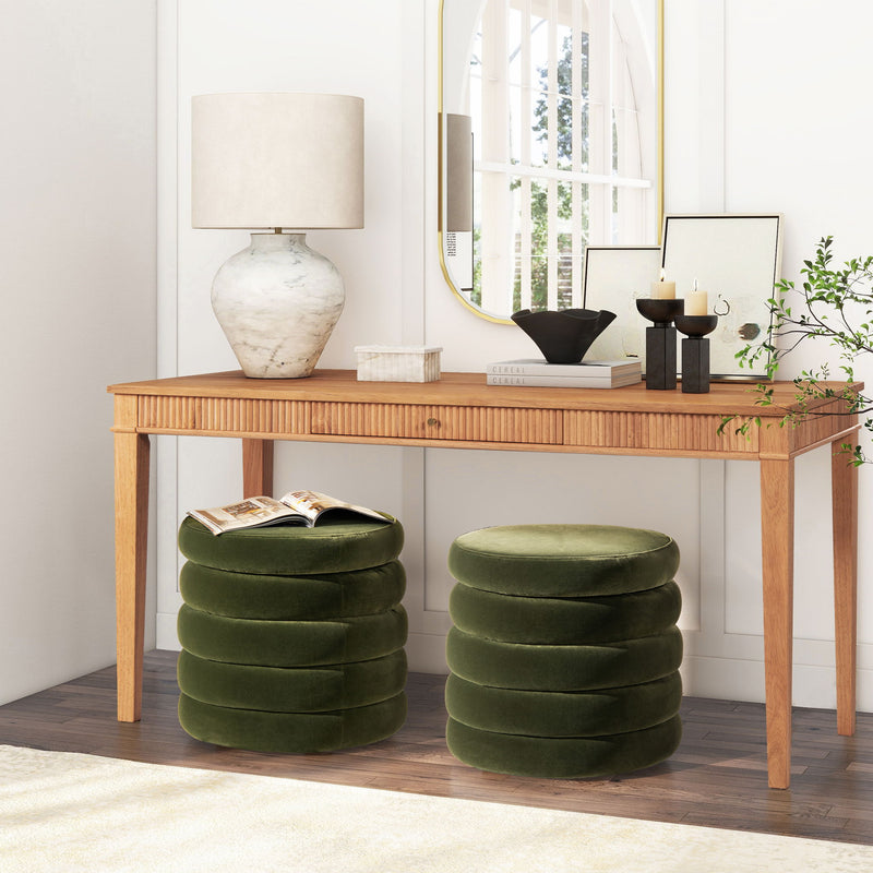 Fuji - Oversized Round Storage Ottoman - R&R Furniture Gallery (Fountain Valley, CA)