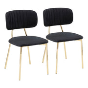 Set of two Lumi Source contemporary glam chairs with plush upholstery and modern design, perfect for stylish living spaces.
