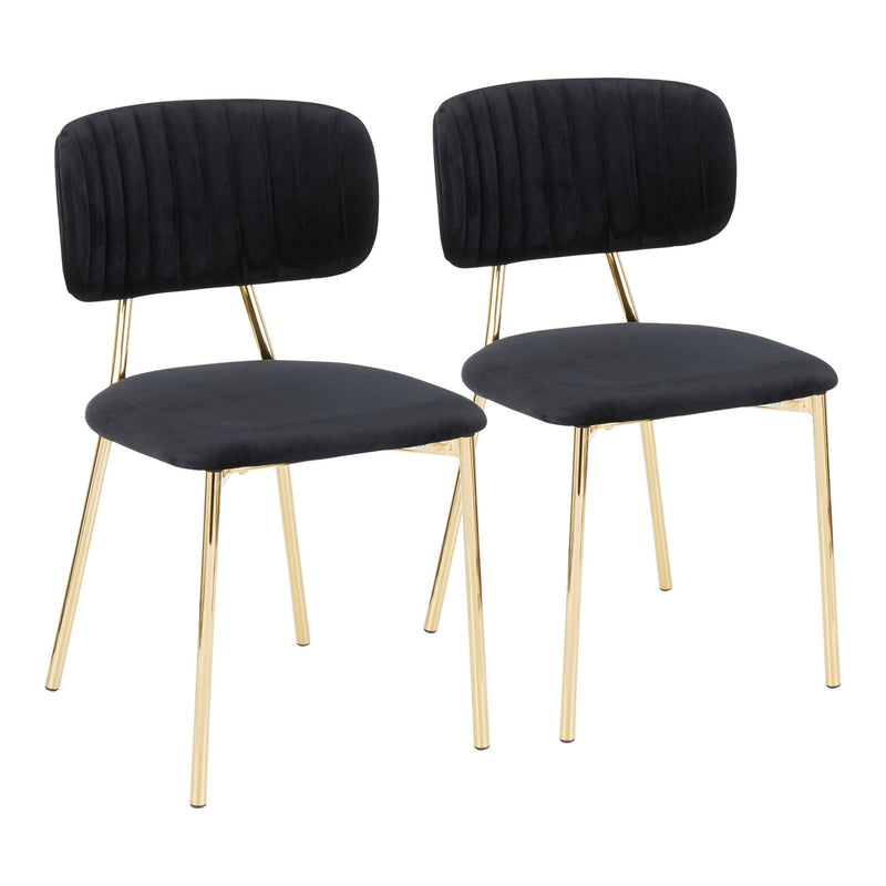 Set of two Lumi Source contemporary glam chairs with plush upholstery and modern design, perfect for stylish living spaces.